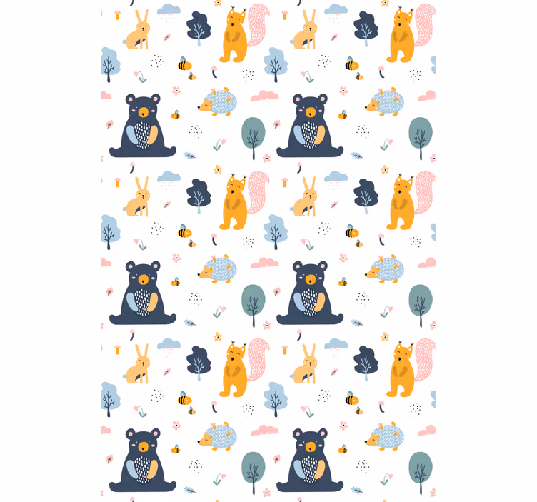 Estores de rolo de animais criaturas da floresta nórdica - TenStickers