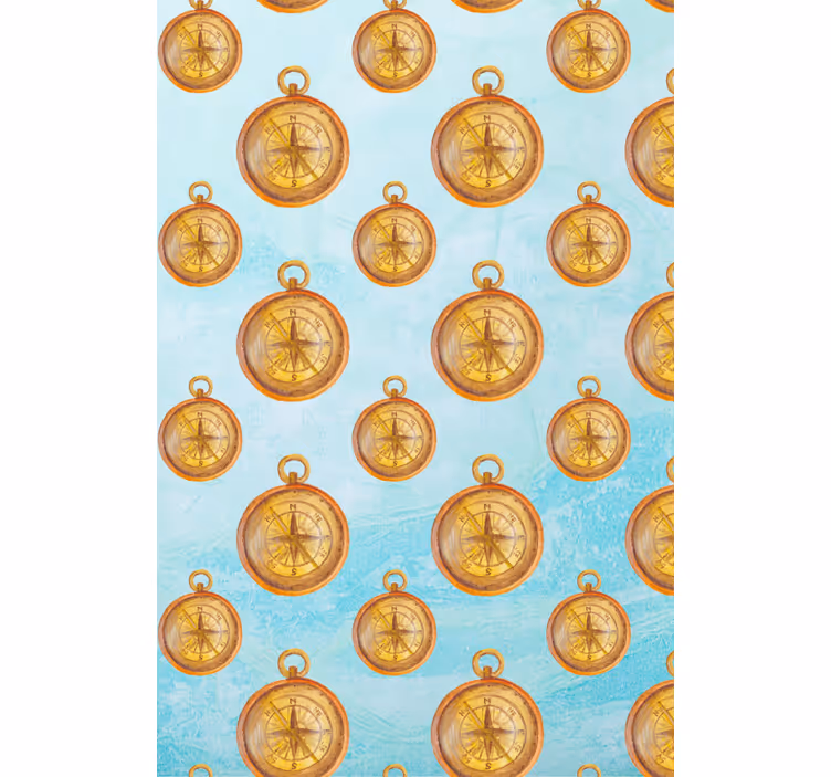 Estore de rolo original padrão de bússola vintage - TenStickers