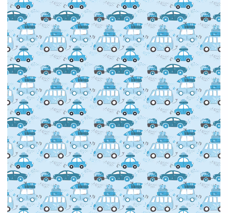 Estore de rolo infantil padrão de carros azuis - TenStickers