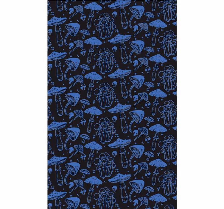 Estore de rolo original motivo de cogumelo azul - TenStickers