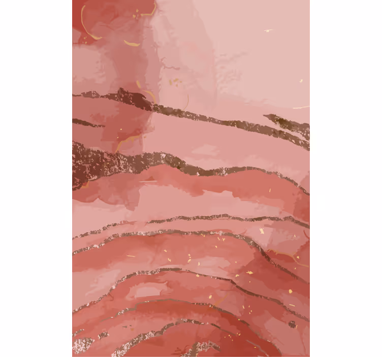 Estore de rolo com desenhos ondas douradas brilhantes - TenStickers