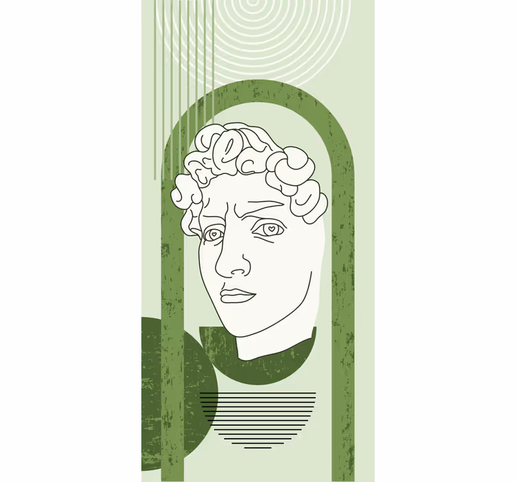 Estore de rolo com desenhos retrato de escultura clássica - TenStickers