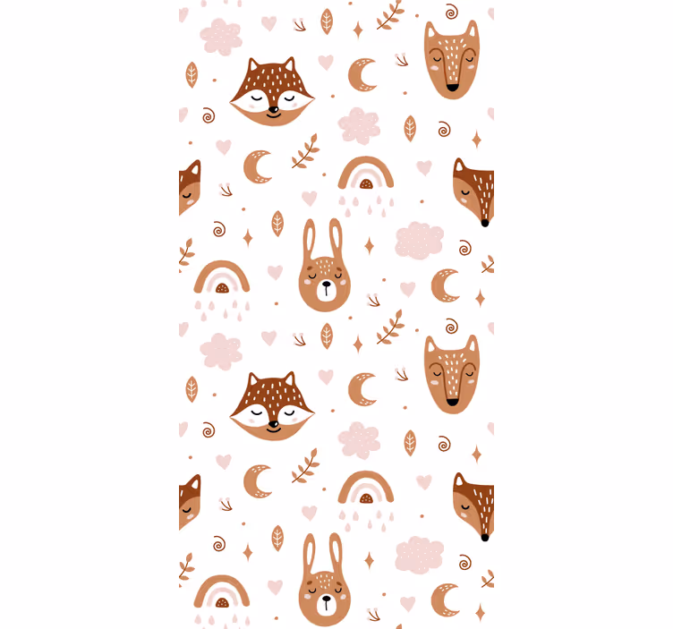 Estore de rolo animais variados criaturas da floresta - TenStickers