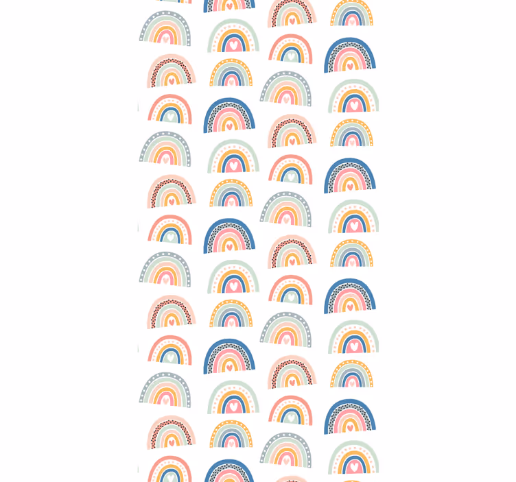 Estore de rolo infantil arco-íris de coração colorido - TenStickers