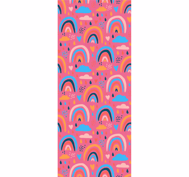 Estore de rolo infantil padrão de arco-íris colorido - TenStickers