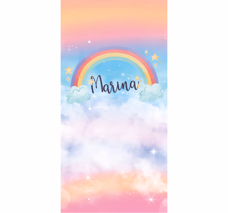 Arco-íris fantástico com belas nuvens cegas - TenStickers