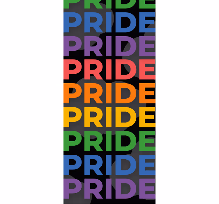 Estore de rolo com frases letras de orgulho em negrito - TenStickers