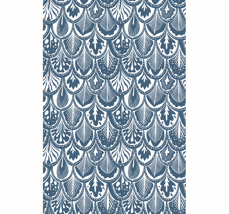 Estore de rolo flores e plantas design de padrão frondoso - TenStickers