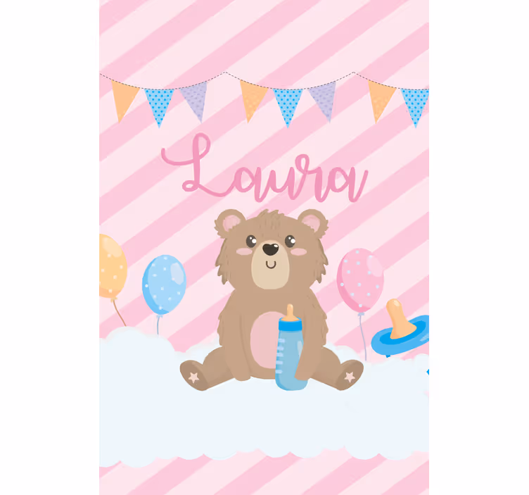 Estore de rolo personalizável celebração do urso teddy - TenStickers
