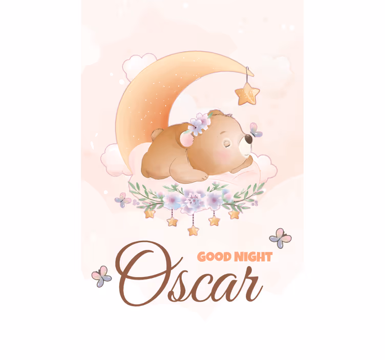 Urso fofo para menino com cego de berçário - TenStickers