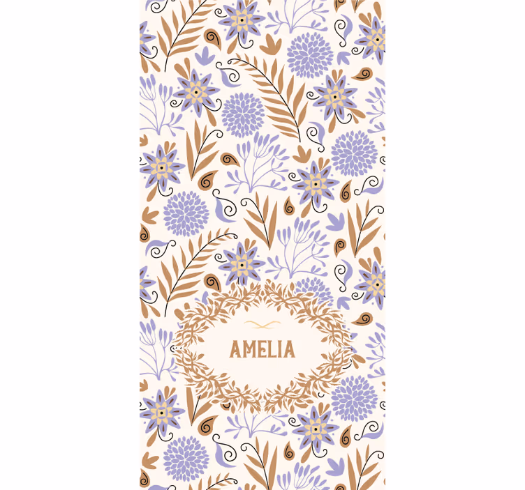 Estore de rolo florais design floral personalizado - TenStickers