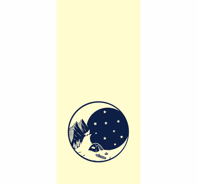 Estore de rolo original cena noturna de montanha - TenStickers