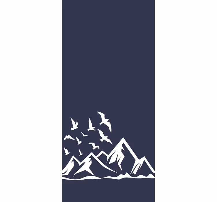 Estor montanhas com pássaros - TenStickers