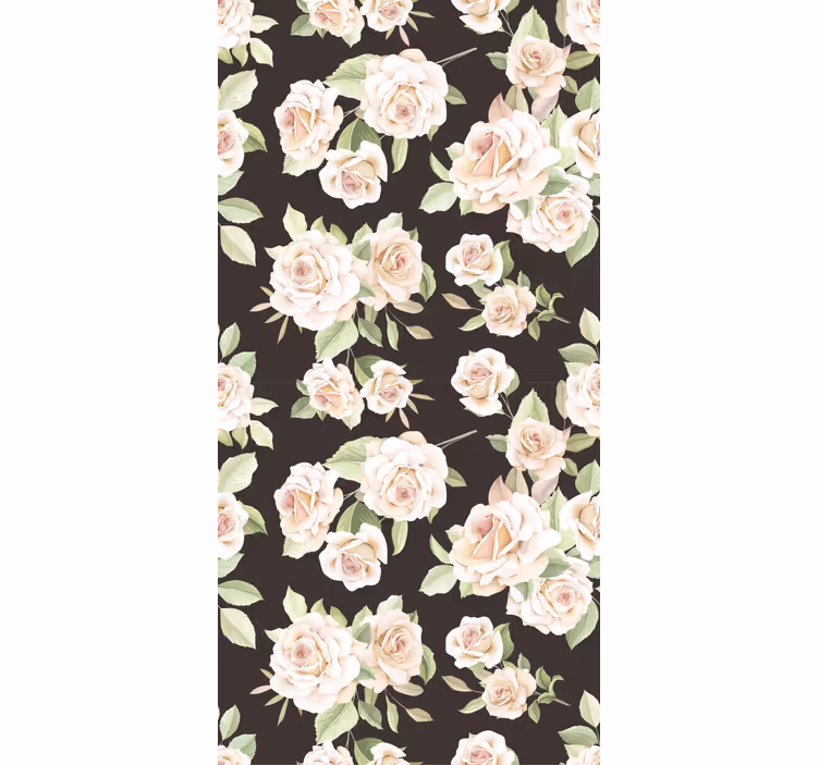 Estore de rolo florais tema elegante de rosas - TenStickers