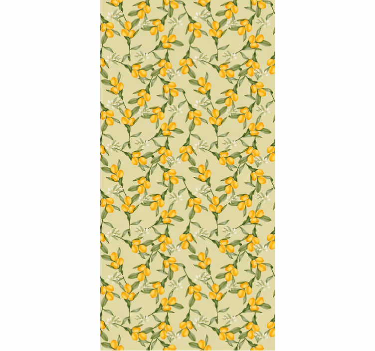 Verão tropical limões padrão cortina vegetal - TenStickers