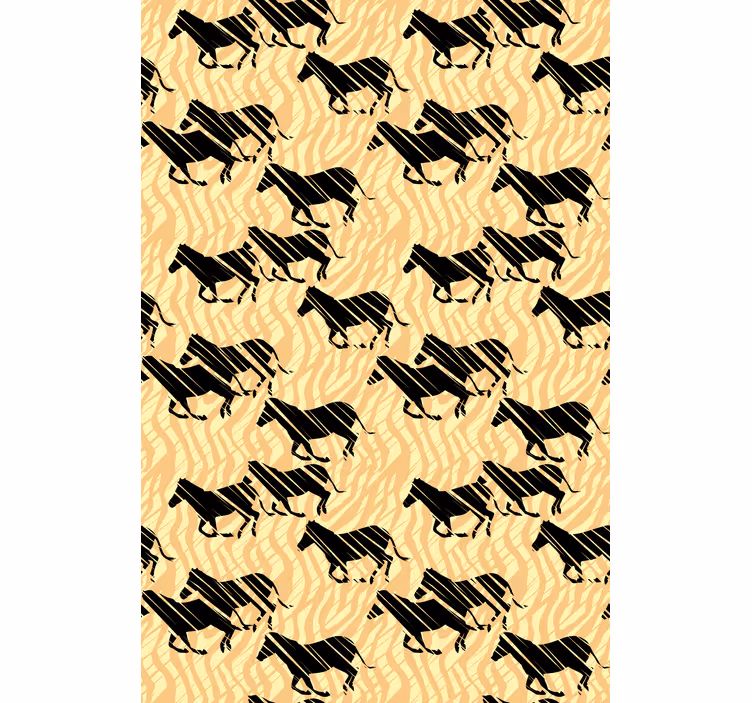 Estores de rolo de animais padrão de cavalo estilizado - TenStickers