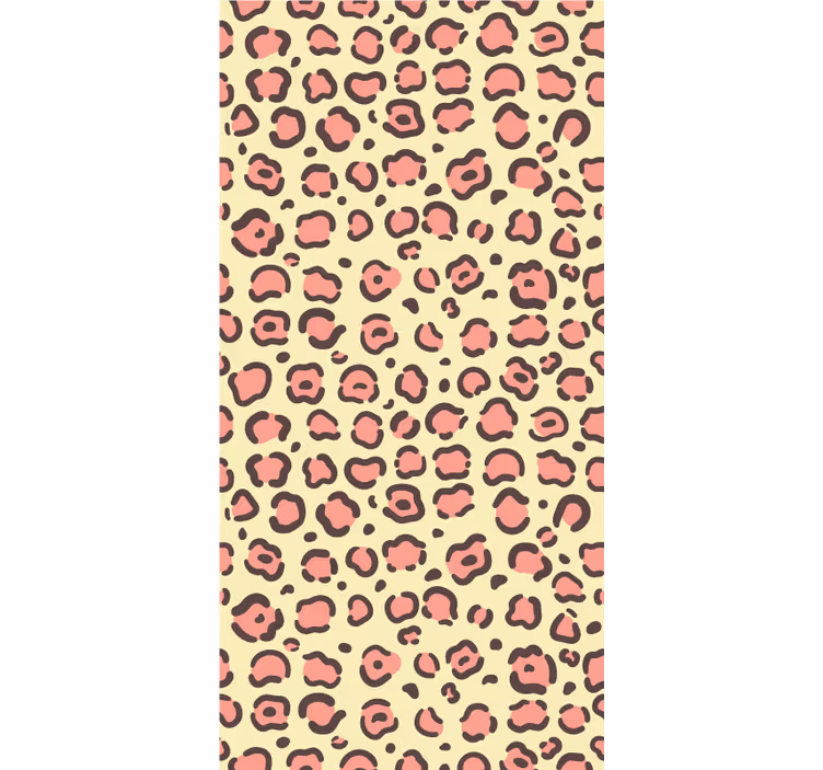 Estore de rolo animais variados leopardo rosa e amarelo - TenStickers