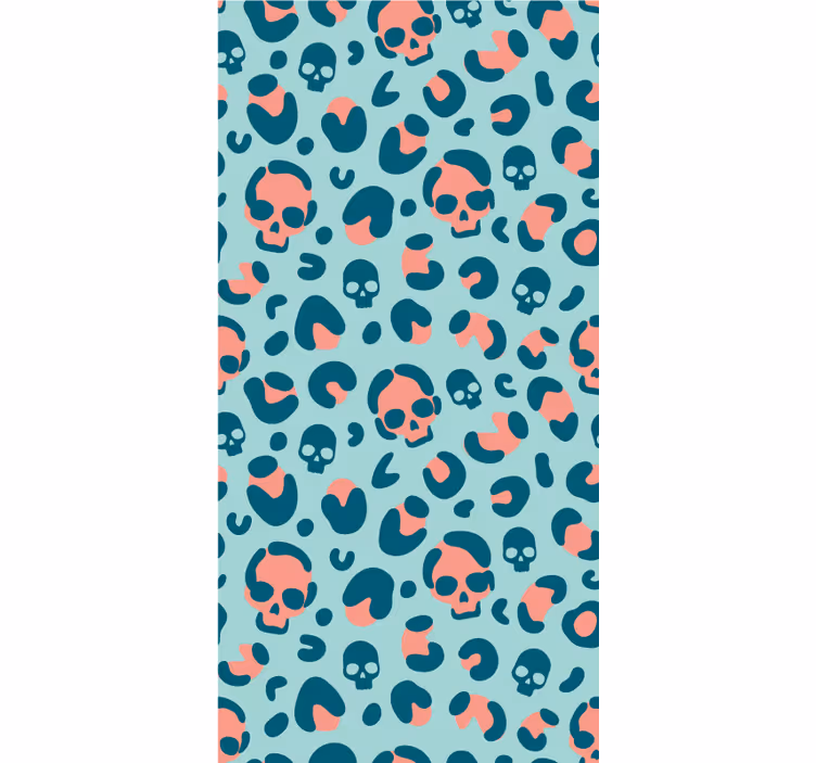Estore de rolo divertidos caveiras com estampa de leopardo - TenStickers
