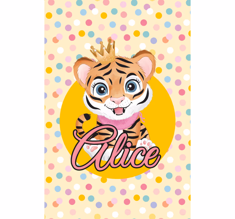 Estore de rolo infantil tigre bebê personalizado - TenStickers
