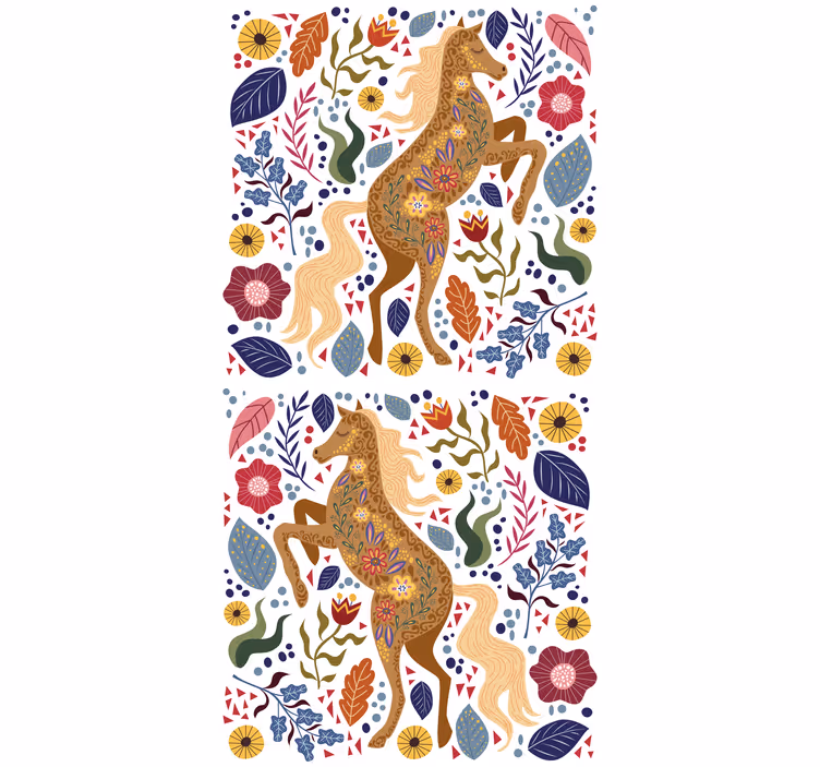 Estores de rolo de animais majestosa silhueta de cavalo - TenStickers