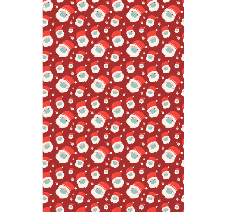 Estore de rolo divertidos rostos de papai noel com máscara - TenStickers