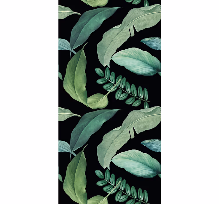 Estore de rolo flores e plantas design verde luxuriante - TenStickers