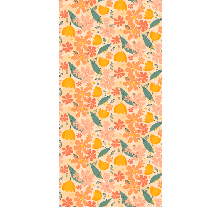 Estore de rolo flores e plantas motivo de design floral - TenStickers