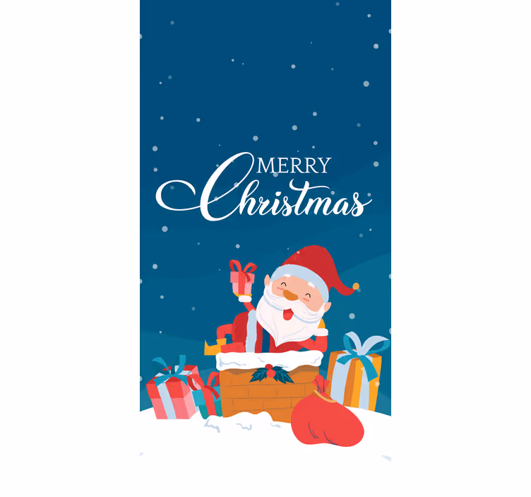 Natal feliz com papai noel outro cego - TenStickers