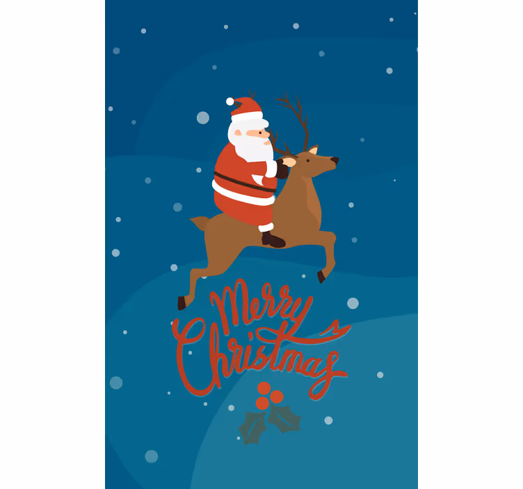 Estore de rolo original papai noel cavalgando renas - TenStickers