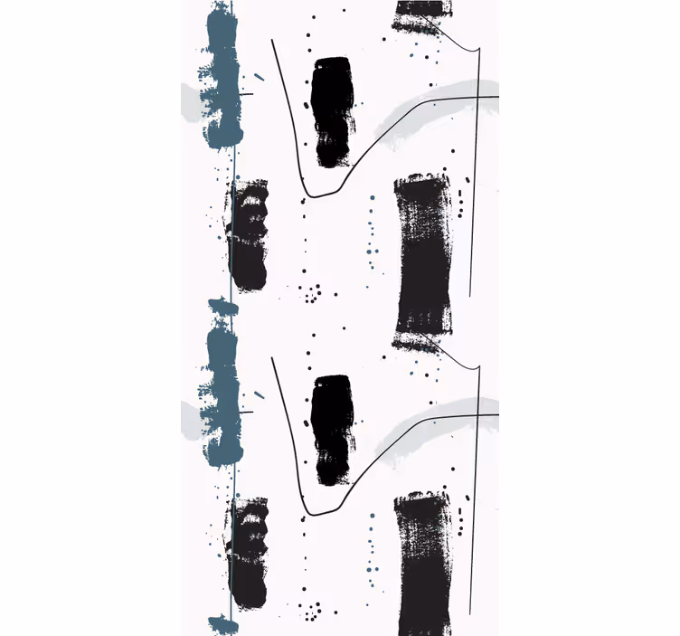 Estore de rolo modernos desenho de pinceladas abstratas - TenStickers