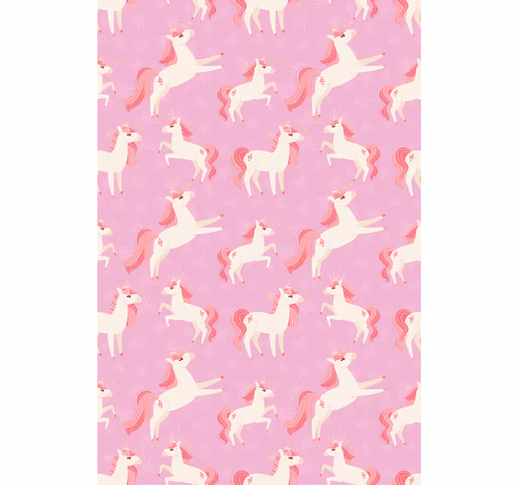 Estore de rolo infantil fantasia de unicórnio rosa - TenStickers