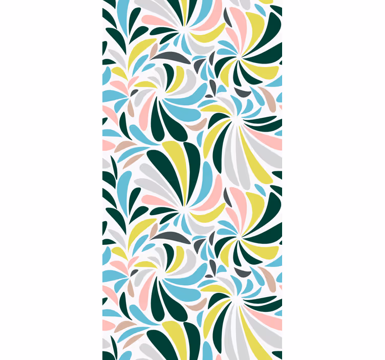 Estore de rolo flores e plantas padrão floral elegante - TenStickers