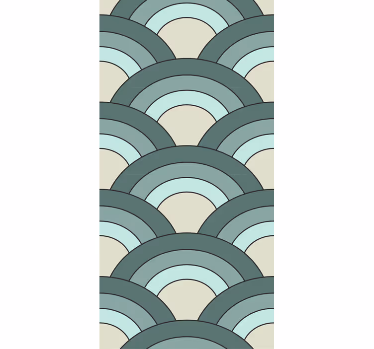 Estore de rolo modernos design de padrão curvo - TenStickers
