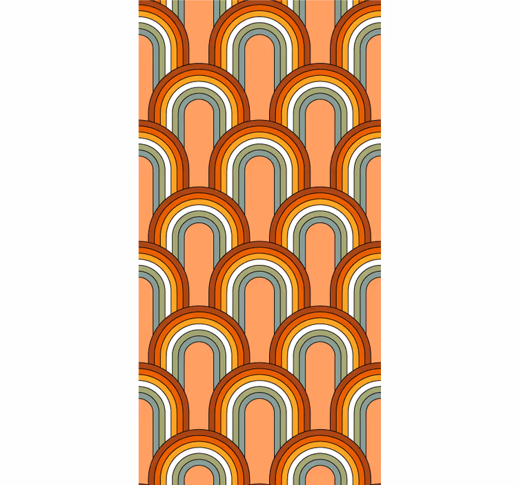 Arco-íris como padrão dos anos 70 clássico cego - TenStickers
