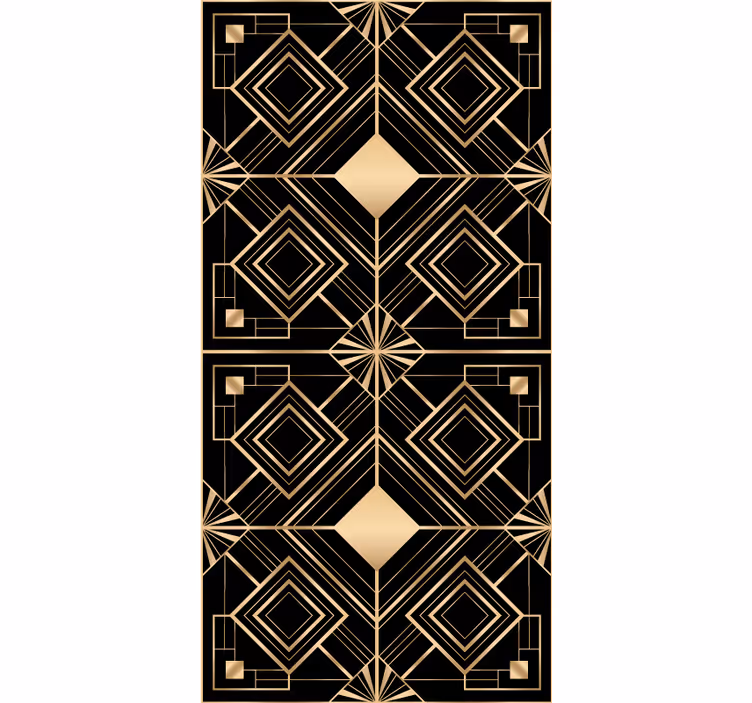 Estore de rolo modernos padrão geométrico dourado - TenStickers