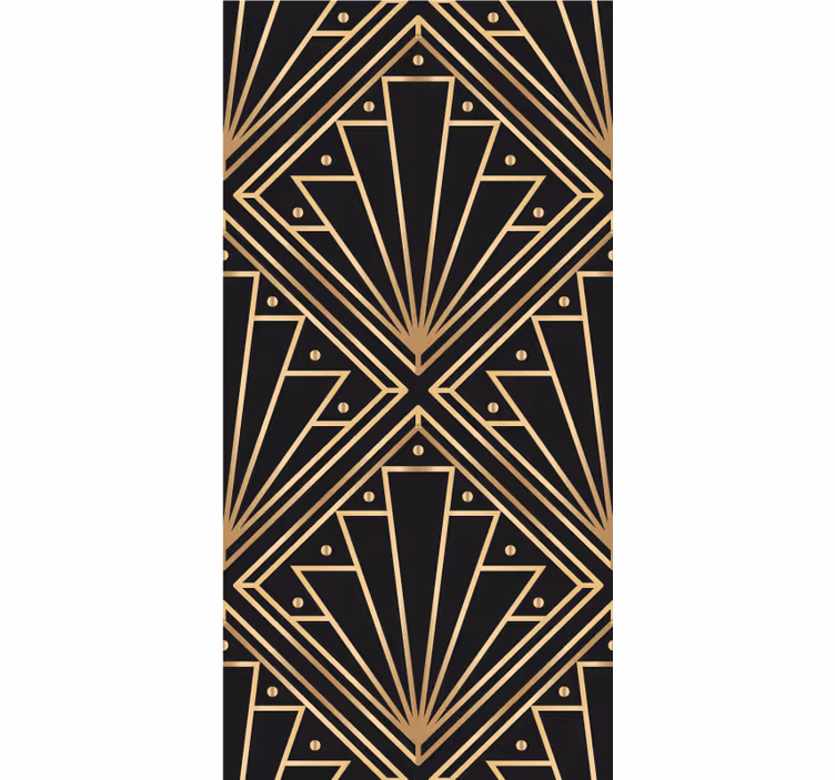 "art déco" formas douradas elegantes cortinas - TenStickers