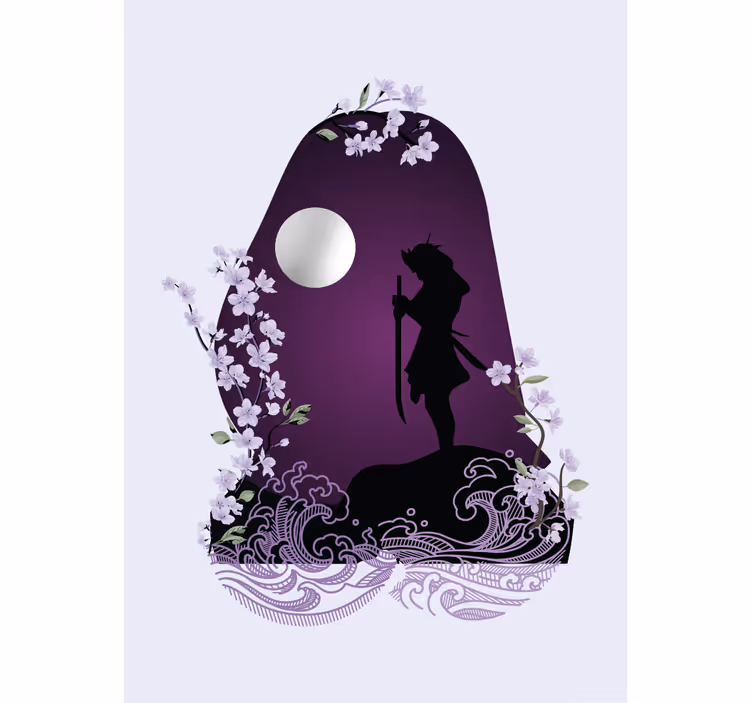 Estore de rolo divertidos silhueta de espadachim - TenStickers