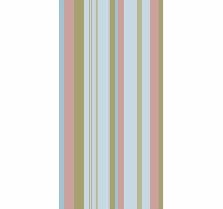 Cortina de rolo riscas azul e verde dos anos 80 - TenStickers