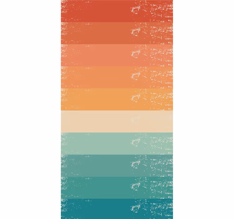 Cortina de rolo vintage retro listrada arco-íris - TenStickers
