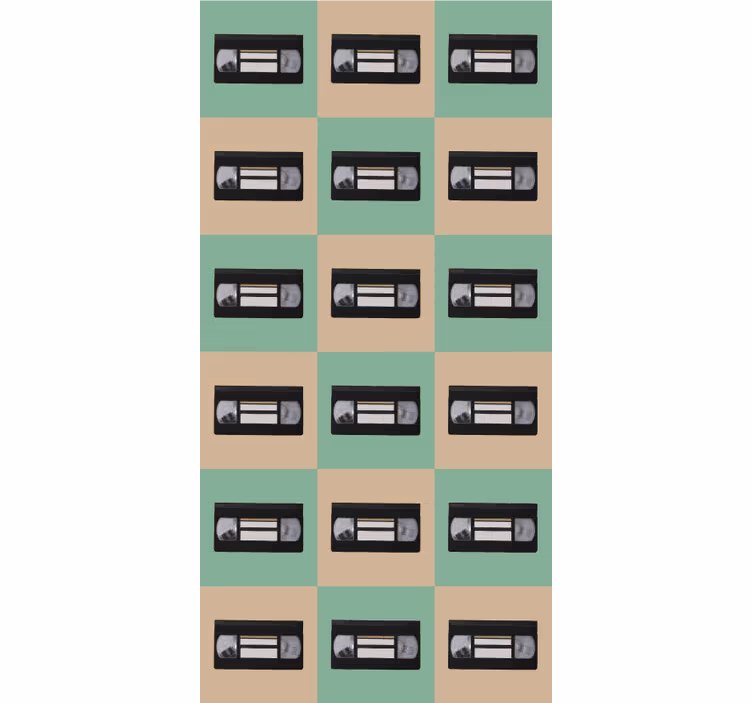 Estore de rolo vintage padrão de fita retrô - TenStickers