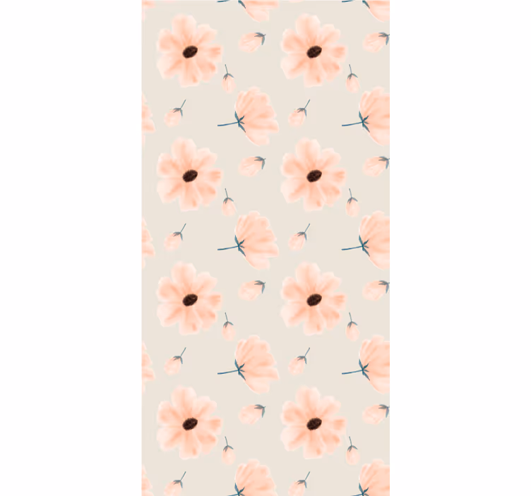Estore de rolo flores e plantas padrão floral pastel - TenStickers