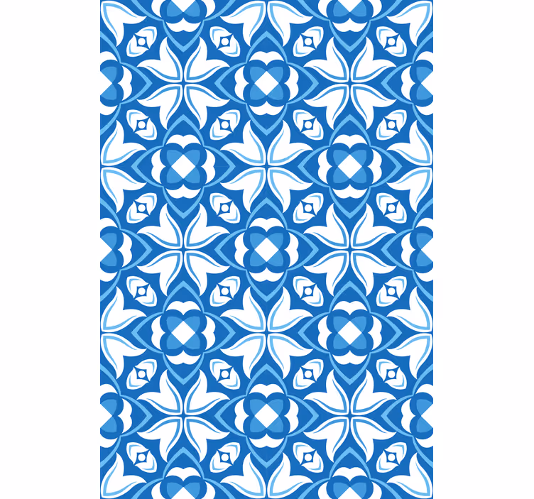 Estore de rolo texturas e padrões motivo azul intrincado - TenStickers