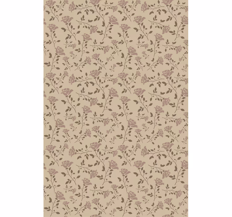 Estore de rolo florais características botânicas sutis - TenStickers