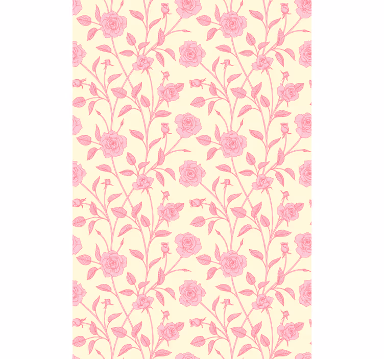 Estore de rolo flores e plantas rosa floral rosa - TenStickers