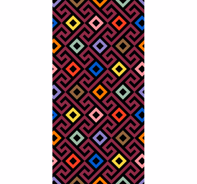 Estore de rolo original padrão de diamante geométrico - TenStickers