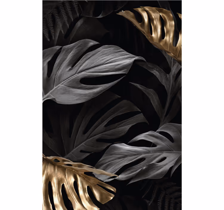 Estore de rolo elegantes grandes folhas tropicais - TenStickers