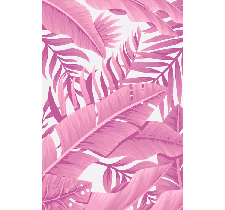 Estore de rolo flores e plantas motivo de folha tropical - TenStickers