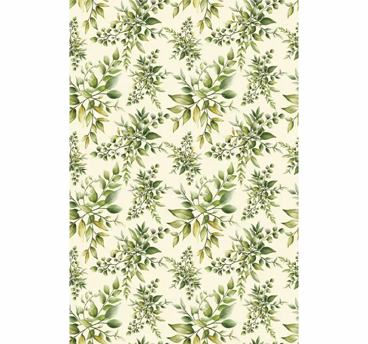 Estore de rolo flores e plantas padrão verdejante - TenStickers