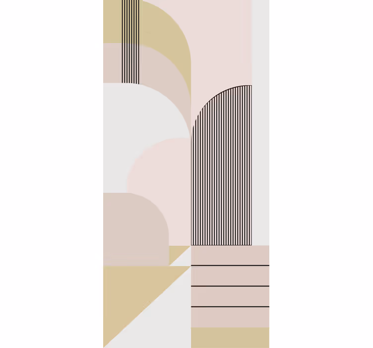 Estore de rolo modernos design de curva geométrica - TenStickers