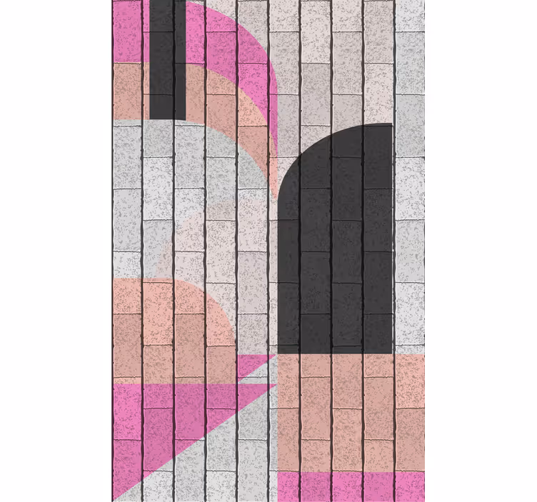 Estore de rolo modernos padrão de arquitetura geométrica - TenStickers